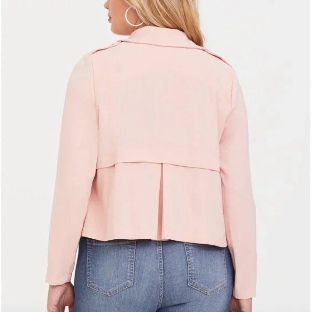 Torrid Light Weight Open Front Jacket - Shell Pink - Size 2X - Picture 2 of 11